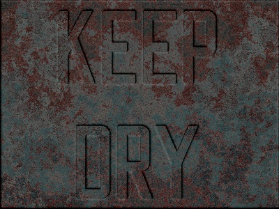 Keep Dry sign.