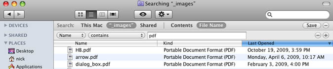 Finder app on Mac OS.