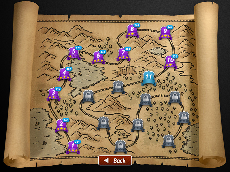 Menu of levels