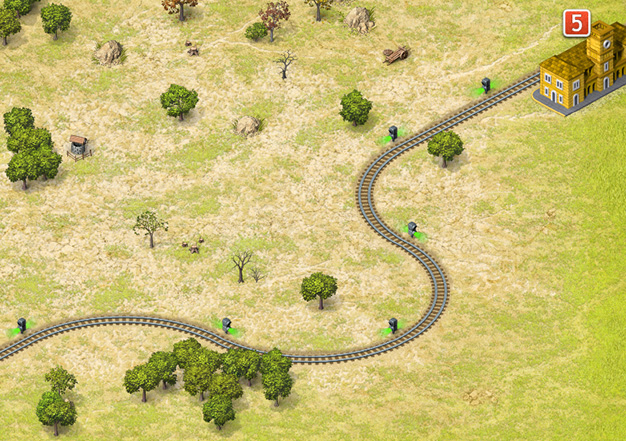 Curved track