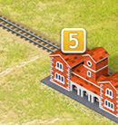 One train departing