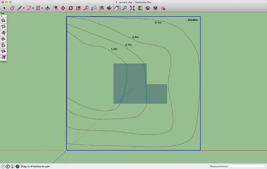 Topographic map in SketchUp