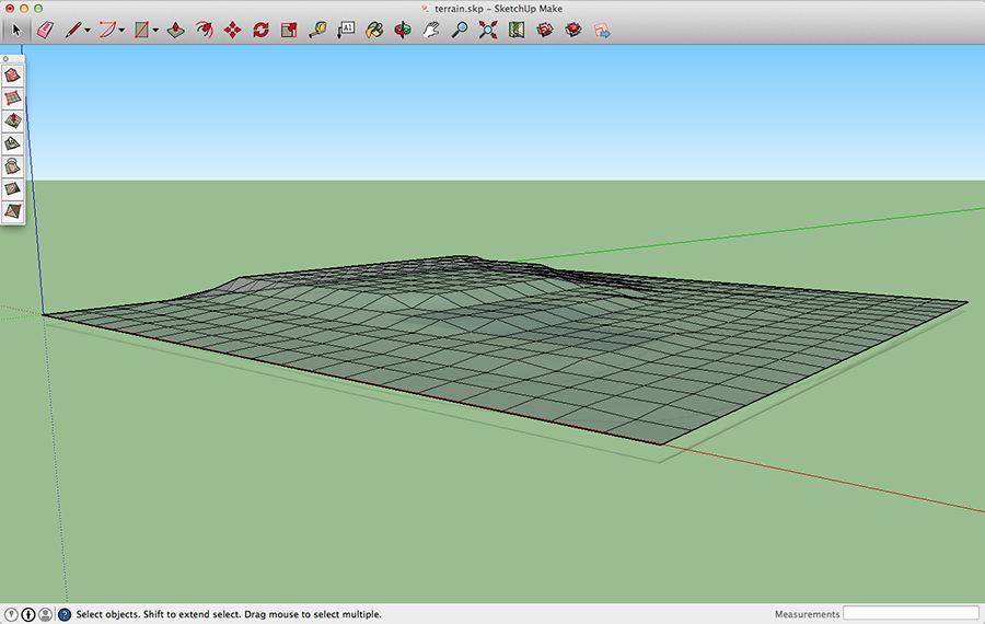 Sloping terrain in SketchUp