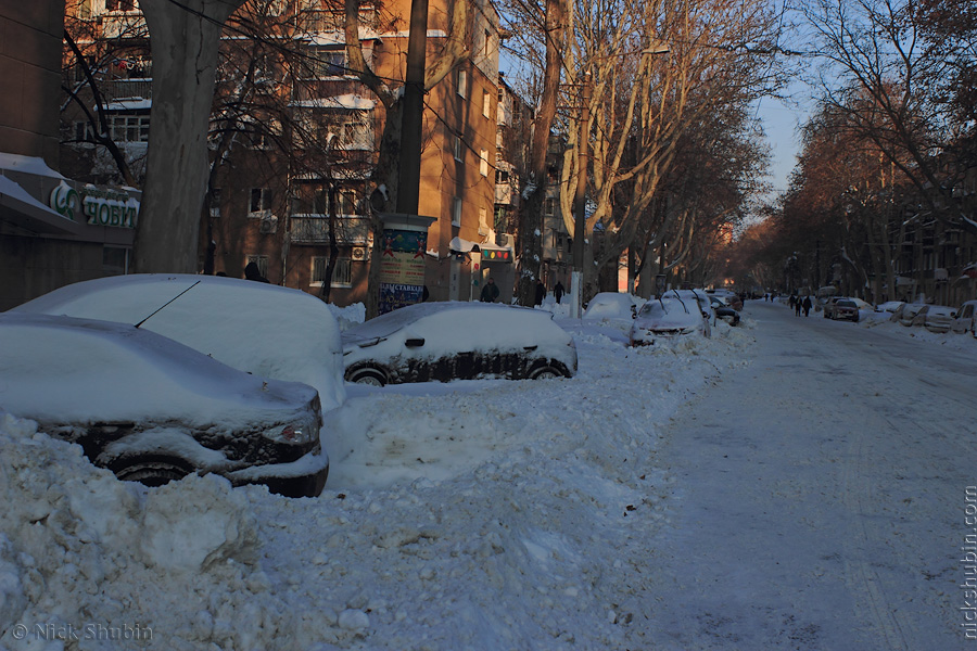 Odessa under thick snow