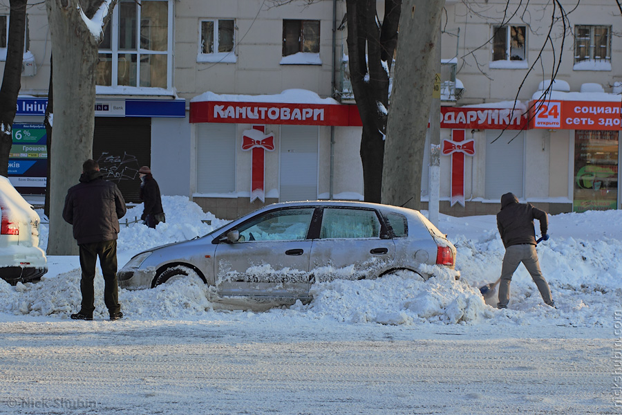 Odessa under thick snow
