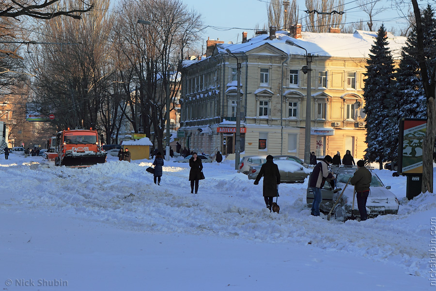Odessa under thick snow