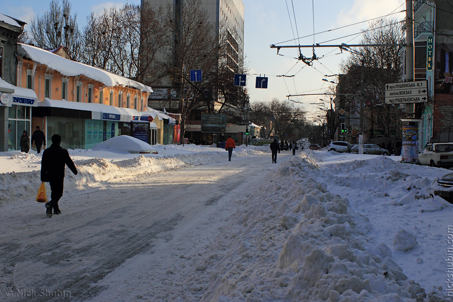 Odessa under thick snow