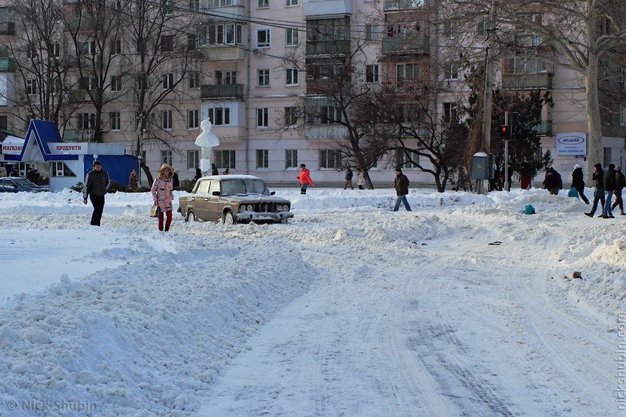 Odessa under thick snow