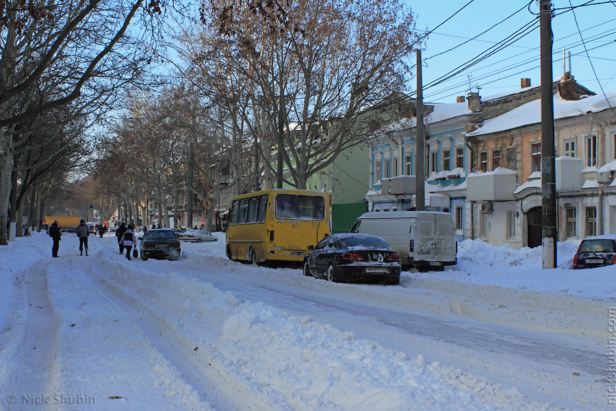 Odessa under thick snow