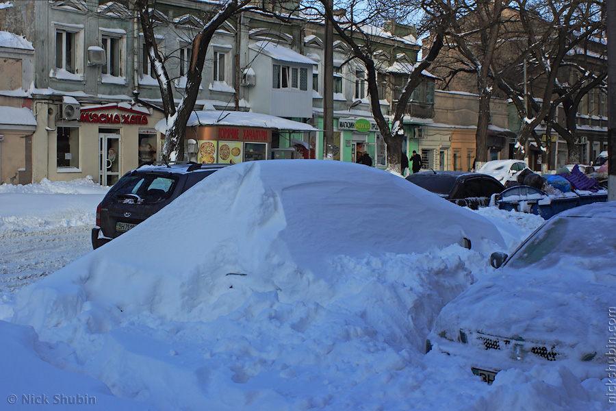 Odessa under thick snow