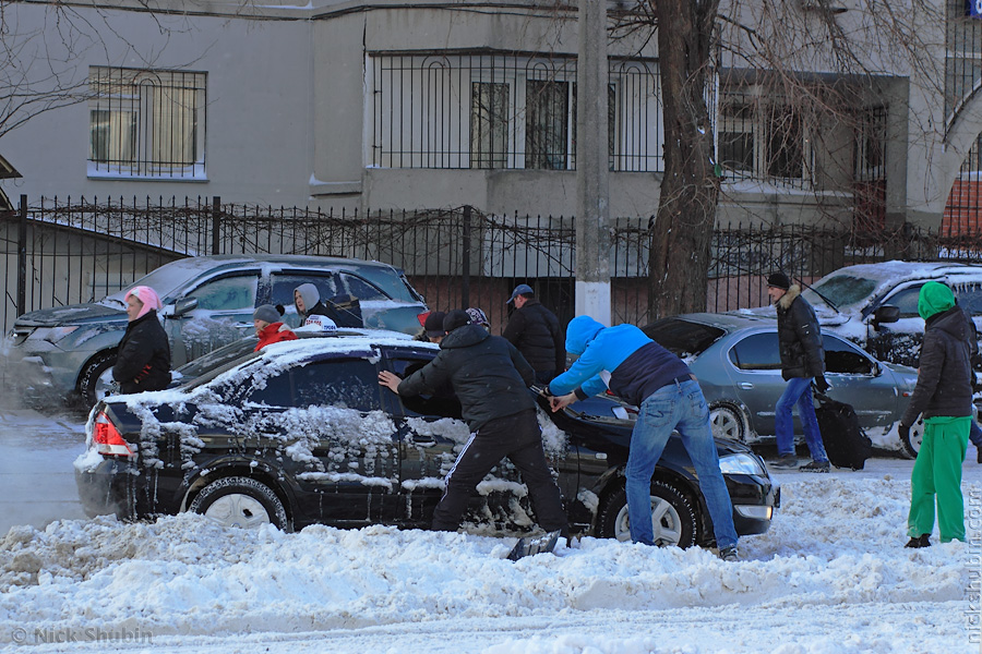 Odessa under thick snow