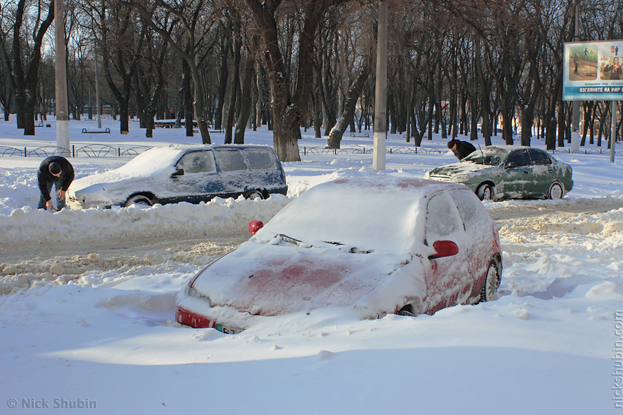 Odessa under thick snow